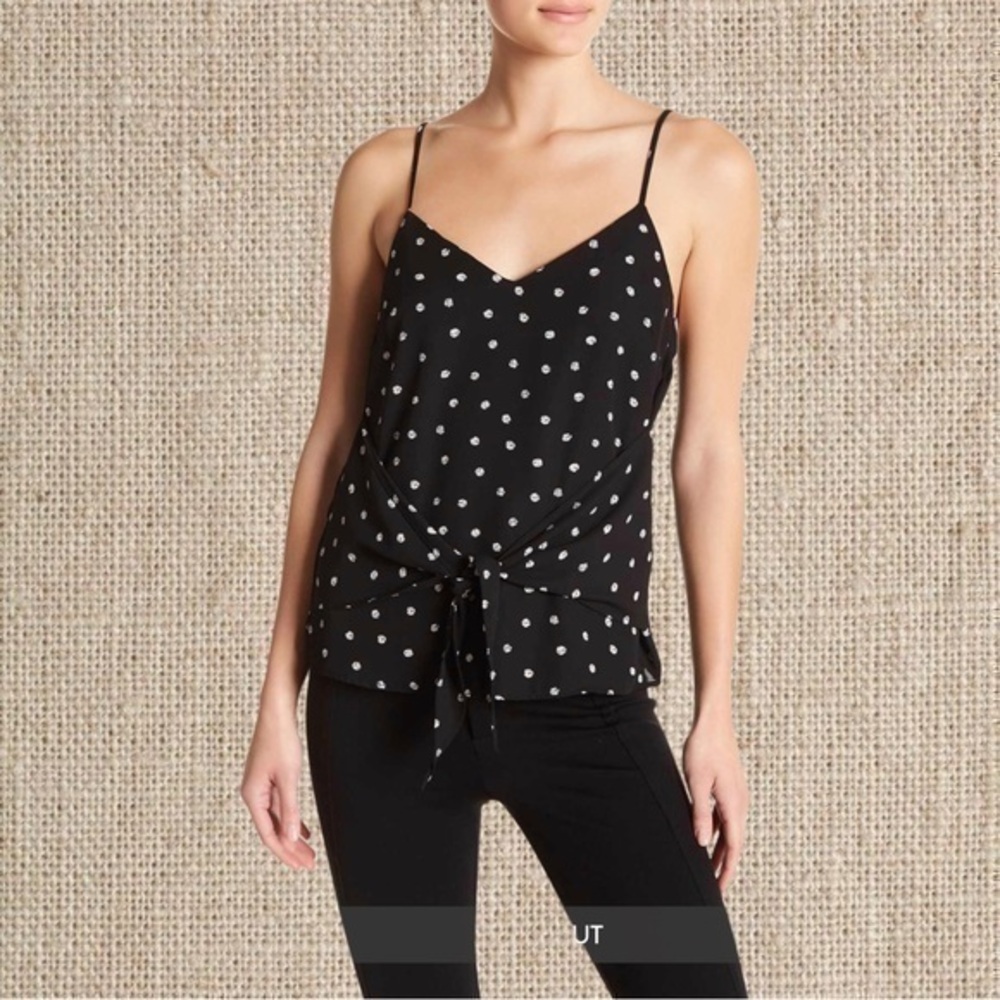 Polkadot black and white camisole top